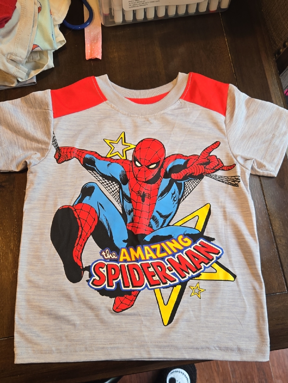The Amazing Spider-Man Kids Tee - Red, Blue, Yellow *Small